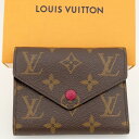 ルイヴィトン モノグラム財布（レディース） 【未使用品】LOUIS VUITTON ルイヴィトン ポルトフォイユ・ヴィクトリーヌ 三つ折り コンパクト財布（小銭入れあり） モノグラム フューシャ M41938