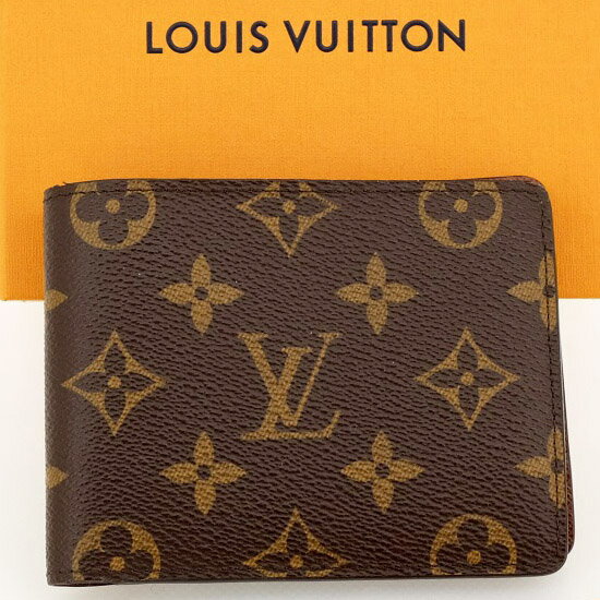 LOUIS VUITTON ルイヴィトン ポルトフォイユ・ミュルティプル 二つ折り財布（小銭入れなし）モノグラム M60895 RFID（ICチップ入り） 【中古】