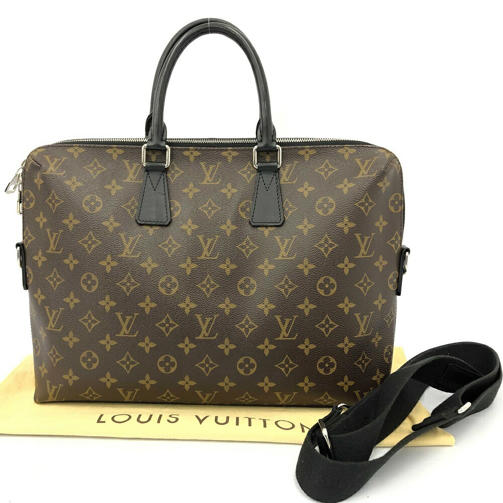 LOUIS VUITTON ルイヴィトン PDJ（ポルト・ドキュマン・ジュール） ブリーフケース ビジネスバッグ 2WAYショルダーバッグ モノグラム・マカサー M40868 【中古】