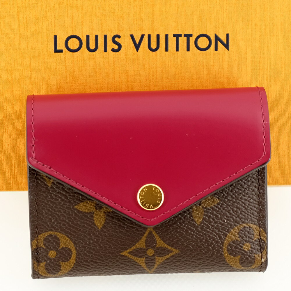 【美品】LOUIS VUITTON ルイヴィトン ポルトフォイユ ゾエ 三つ折り財布（小銭入れあり） モノグラム フューシャ M62932 ※イニシャル入り「S.Y」 RFID（ICチップ入り） 【中古】