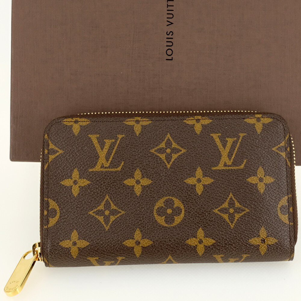 【新品同様】LOUIS VUITTON ルイヴィトン ジッピー コンパクト ウォレット 長財布（小銭入れあり） ラウンドファスナー M40499 ※イニシャル入り「R.I」 【中古】