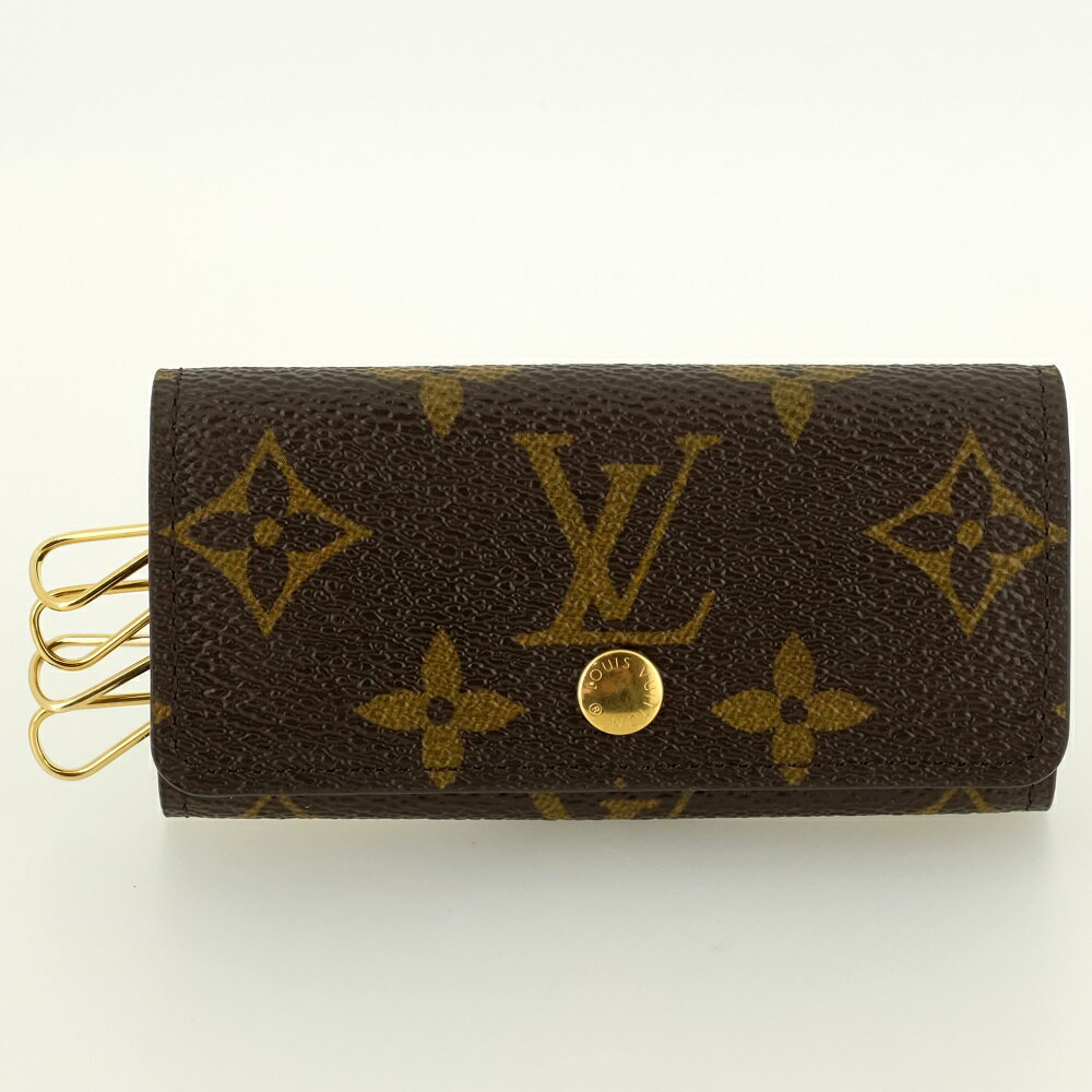 【美品】LOUIS VUITTON ルイヴィトン ミュルティクレ4 キーケース4連 モノグラム M62631 ※イニシャル入り「S.N」 【中古】