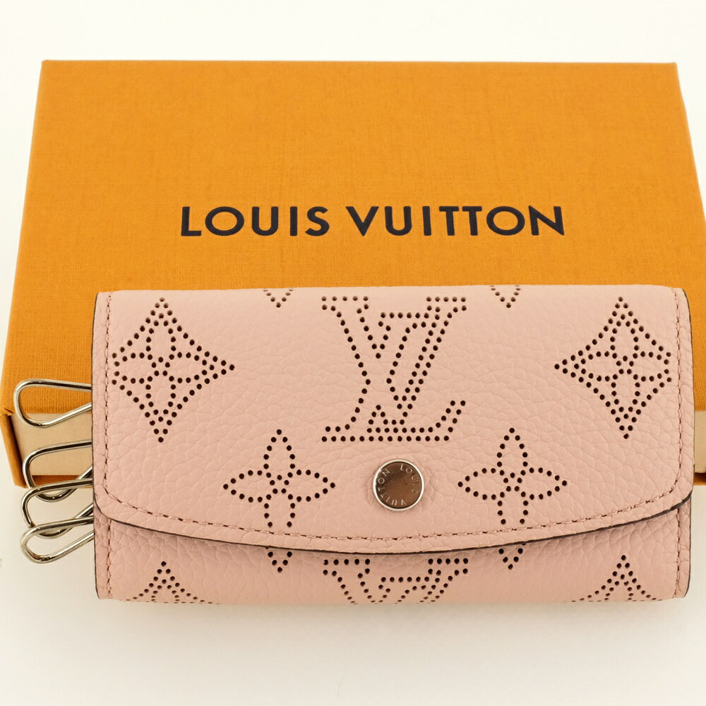 【新品同様】LOUIS VUITTON ルイヴィトン ミュルティクレ 4 キーケース4本 マヒナ・レザー マグノリア M64056 【中古】