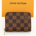 【新品同様】LOUIS VUITTON ルイヴィトン ジッピー・コイン パース コンパクトウォレット ダミエ N63070 【中古】