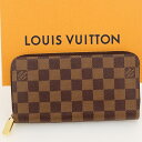 【新品同様】LOUIS VUITTON ルイヴィトン ジッピー・ウォレット 長財布(小銭入れあり) ダミエ N41661 ラウンドファスナー 【中古】