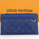 【美品】LOUIS VUITTON ルイヴィトン ポシェット ディスカバリー PM ポーチ タイガラマ モノグラム 小物入れ クラッチバッグ コバルト ブルー ...