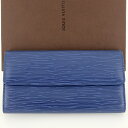 【新品同様】LOUIS VUITTON ルイヴィトン ポルトフォイユサラ 長財布(小銭入れあり) エピ アンディゴブルー M60320 箱 保存袋 【中古】