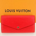 【美品】LOUIS VUITTON ルイヴィトン ポルトフォイユ・サラ 長財布(小銭入れあり) エピ・レザー コクリコ M60723 【中古】
