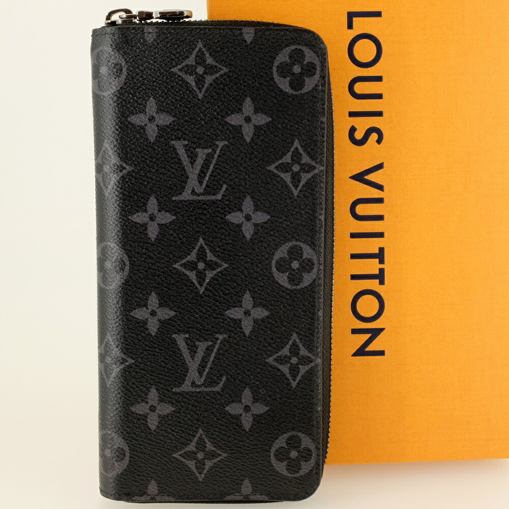 LOUIS VUITTON ルイヴィトン ジッピーウォレット・ヴェルティカル 長財布（小銭入れあり） ラウンドファスナー モノグラム・エクリプス M62295 RFID（ICチップ入り） 【中古】(4)