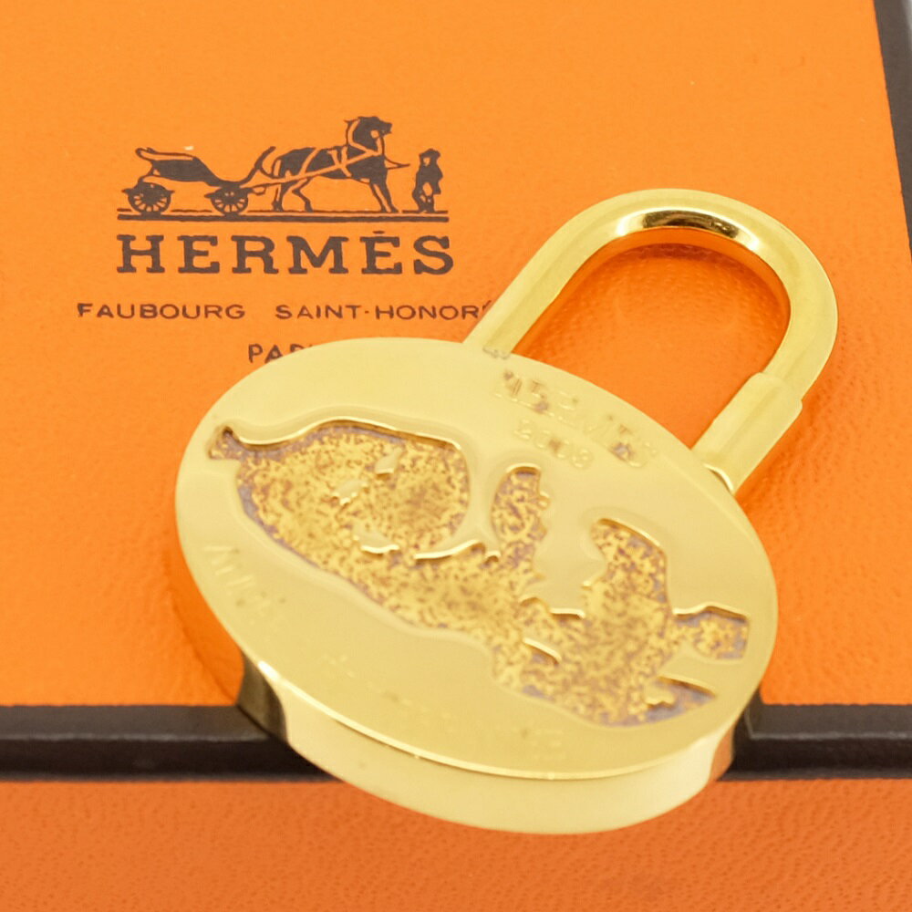 HERMES エルメス カデナ 地中海 ペンダントトップ 2003年限定 チャーム メタル GPゴールド レディース 箱 【中古】