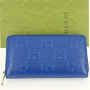 【未使用品】GUCCI グッチ 長財布(小銭入れあり) GGエンボス ジップアラウンドウォレット レザー ブルー 625558 箱 保存袋 【新古品】(4)
