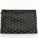 JIMMY CHOO ジミーチュウ クラッチバッグ ブラック/ガンメタル バイカーデレクスターズ DEREK|BLS 144メンズ 保存袋 【中古】(4)