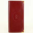 【美品】Cartier カルティエ マスト ドゥ カルティエ 長財布(小銭入れなし) カーフレザー ボルドー 73184160 【中古】(4)