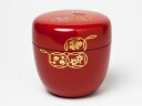 なつめ(棗)四季七宝(漆塗)/PC 朱・真塗一度 NATUME-27お茶のふじい・藤井茶舗