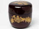 中棗 木製/溜塗縁金 二度塗り 笹桐 NATUME-11お茶のふじい・藤井茶舗
