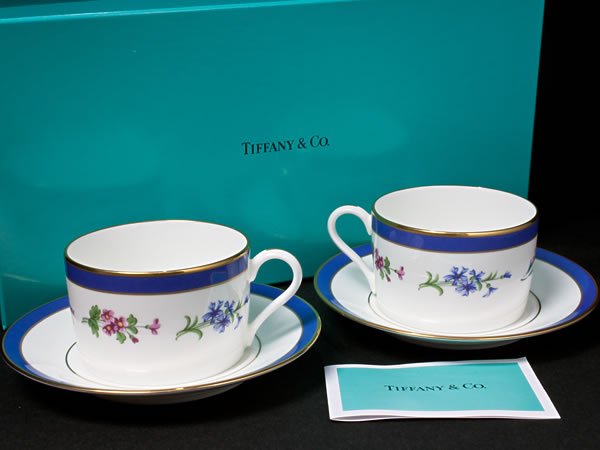 ティファニー/TIFFANY カップ＆ソーサー（フローラル）ペア　tiffany-03お茶のふじい・藤井茶舗のサムネイル