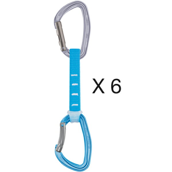 PETZL(ペツル) ジンアクセス 6本パック/ブルー/12cm M060DA00 クイックドロー 登はん具 カラビナ 登山 クライミング用品　クイックドロー