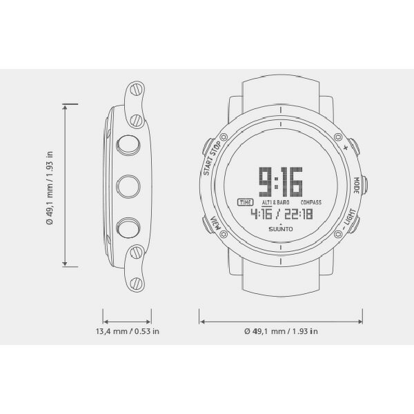 SUUNTO(スント) [正規品・2年保証]CORE BRUSHED STEEL(コア ブラッシドスティール) SS020339000アウトドアギア 高機能ウォッチ 時計 おうちキャンプ