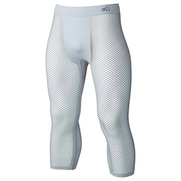 MILLET(ミレー) DRYNAMIC MESH 3/4 TIGHTS/LIGHT GREY(2601)/L/XL MIV01357アウトドアウェア 男性用インナー 靴下 レッグウェア タイツ グレー 男性用 おうちキャンプ