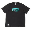 CHUMS(`X)CHUMS Logo T-Shirt/Black-Teal/L/CH01-2277 TVcjp TVc Jbg\[ YTVc