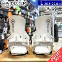 【未使用訳アリアウトレット】 24-25 NIDECKER KAON カラー:WHITE Lサイズ ナイデッカー カオン メンズ スノーボード ビンディング バ...