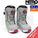 【訳アリアウトレット】23-24 NITRO DYNASTY BOA STEP ON カラー:Iron Wine 24.5cm ナイトロ ディナスティー ステッ...