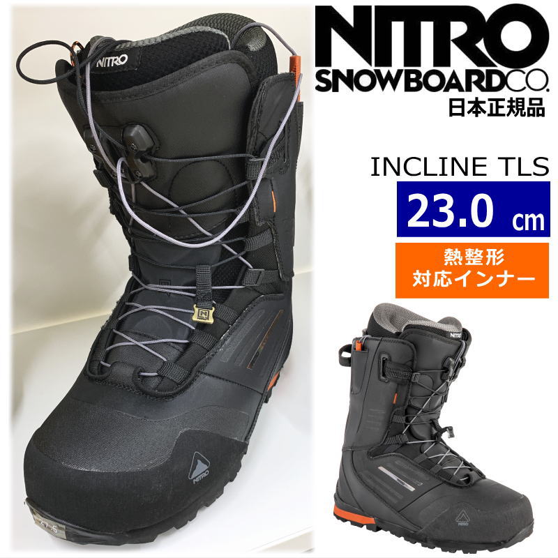 23-24 NITRO INCLINE TLS カラー:Black 23cm ナイトロ インクライン レディース スノーボードブーツ スピードレース 熱成型対応 日本正規品