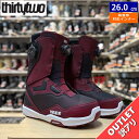 【訳アリアウトレット】24-25 THIRTYTWO TM-2 DOUBLE BOA STEVENS カラー:OXBLOOD 26cm サーティーツー メンズ ...