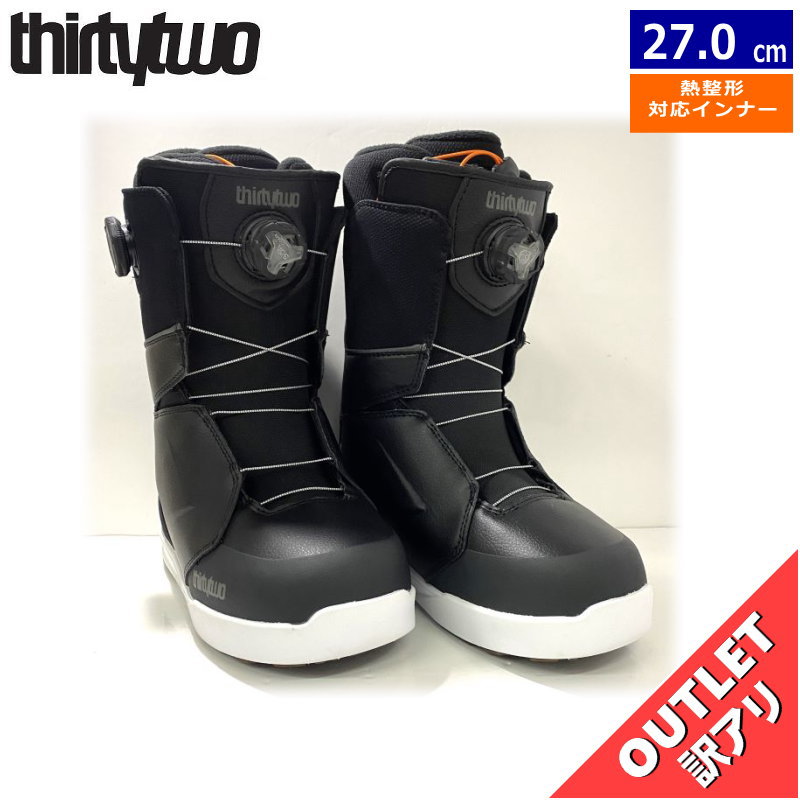 ꥢȥåȡ24-25 THIRTYTWO LASHED DOUBLE BOA 顼:BLACK GREY 27cm ƥ...