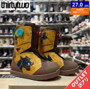 【訳アリアウトレット】24-25 THIRTYTWO LASHED DOUBLE BOA FAVA カラー:TOBACCO 27cm サーティーツー ラッシュド...