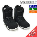 【訳アリアウトレット】23-24 NIDECKER MICRON BOA カラー:BLACK 23cm ナイデッカー マイクロンボア キッズ ジュニア スノーボ...