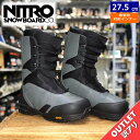 【OUTLET】24-25 NITRO SELECT LACE カラー:CHARCOAL-BLACK 27.5cm ナイトロ セレクト メンズ スノーボードブー...