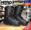 【ラスト1点】 【OUTLET】24-25 NITRO CLUB BOA カラー:BLACK 27.5cm ナイトロ クラブ メンズ スノーボードブーツ 型落ち...