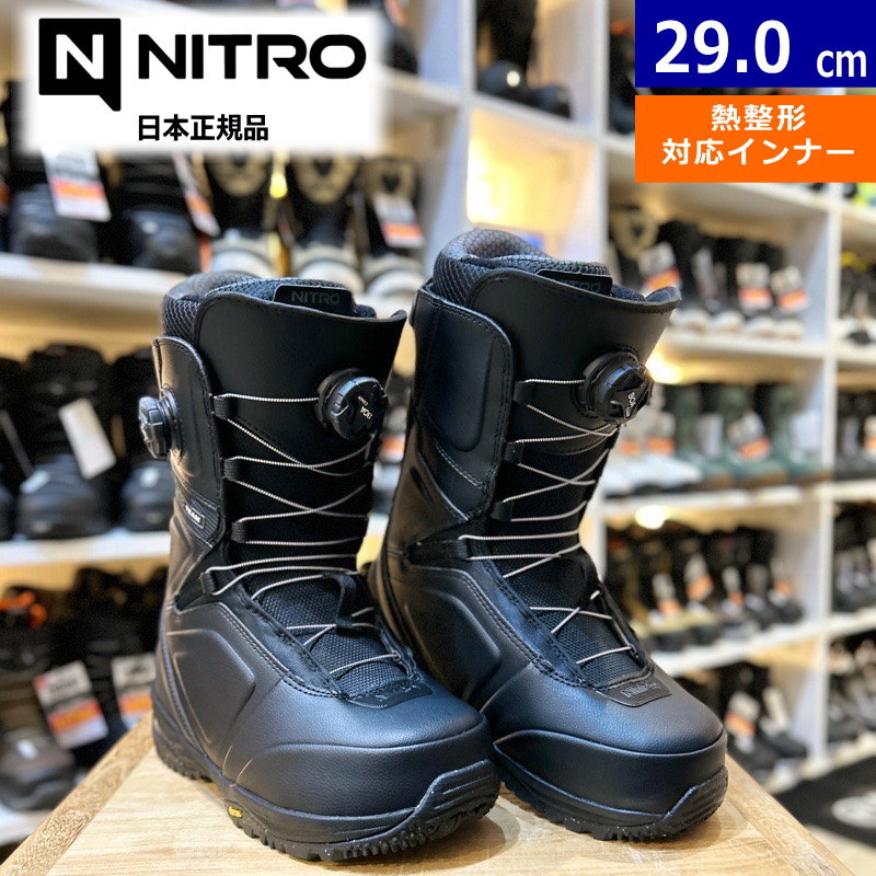 25-26 NITRO TEAM BOA WIDE カラー:Black 29cm ナイトロ チーム ボア メンズ スノーボードブーツ ダブルボア ダイヤル式 熱成型対応 日本正規品