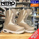 【ラスト1点】 【OUTLET】24-25 NITRO BIANCA TLS+ カラー:SAND 24.5cm ナイトロ ビアンカ レディース スノーボードブーツ 型落ち スピードレース 熱成型対応