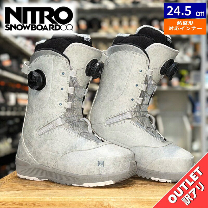 OUTLET24-25 NITRO CROWN BOA 顼:GREY 24.5cm ʥȥ 饦 ǥ Ρܡɥ֡...