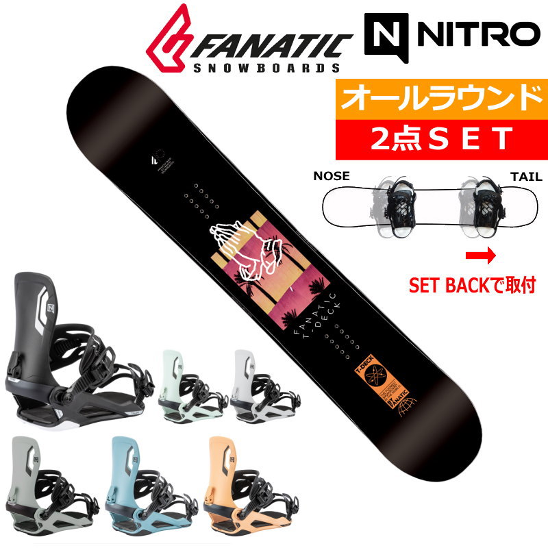 23-24 FANATIC T-DECK BLACK+26 NITRO TALENT ファナティック メンズ レディース スノーボード2点セッ..