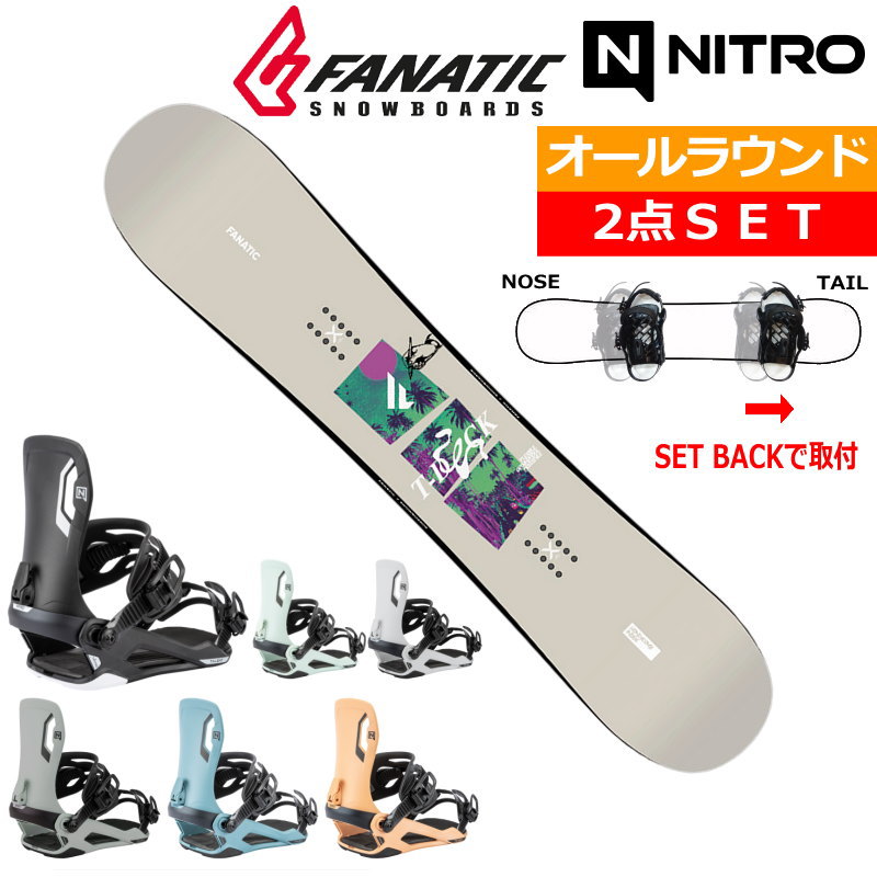 24-25 FANATIC T-DECK GREEN+26 NITRO TALENT ファナティック メンズ レディース スノーボード2点セッ..