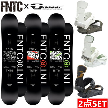 WAX・取付サービス 21-22 FNTC TNT R + 20-21 DRAKE RELOAD エフエヌティーシー ティーエヌティー ドレイク リロード メンズ スノーボード スノボー 板 バインディング ビンディング 2点セット グラトリ ダブルキャンバー 日本正規品