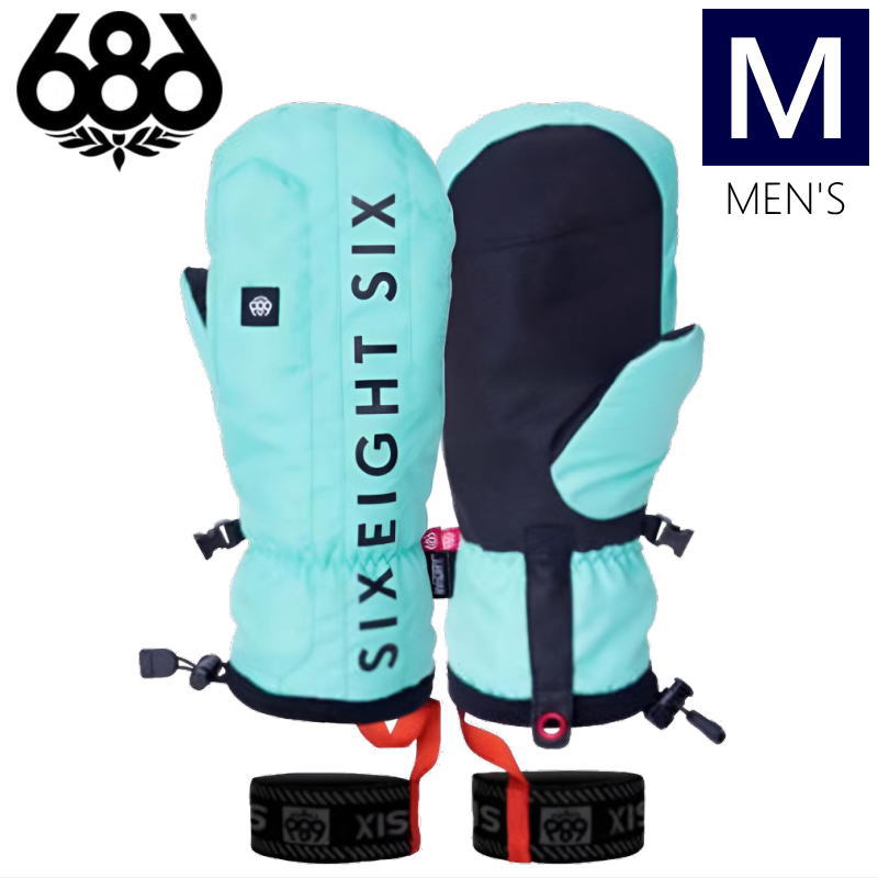 ●23-24 686 TEAM MERINO MITTEN カラー:SPEARMINT Mサイズ シックスエイトシックス チーム メリノ スキー スノーボード メンズ 手袋 防寒 防水日本正規品