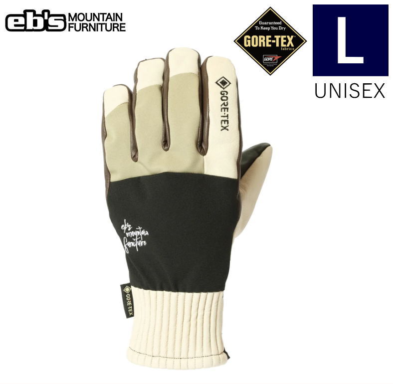 グローブス　手袋（メンズ） ○22-23 ebs GORE-TEX TECH 5 GLOVE カラー:BEIGE Lサイズ エビス テックファイブグローブ スキー スノーボード メンズ　GORE-TEX ゴアテックス 手袋 防寒 防水日本正規品