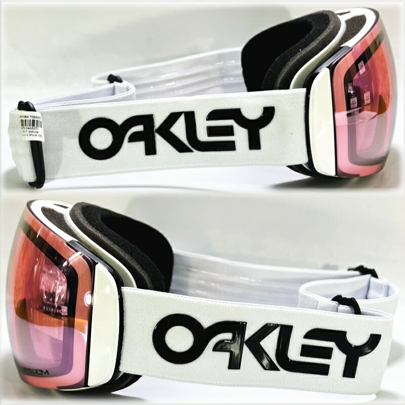 21-22 OAKLEY FLIGHT DECK M カラー:FACTORY PILOT WHITE レンズ:PRIZM HI PINK IRIDIUM オークリー ゴーグル フライトデッキ 球面レンズ ハイコントラストレンズ 型落ち 日本正規品