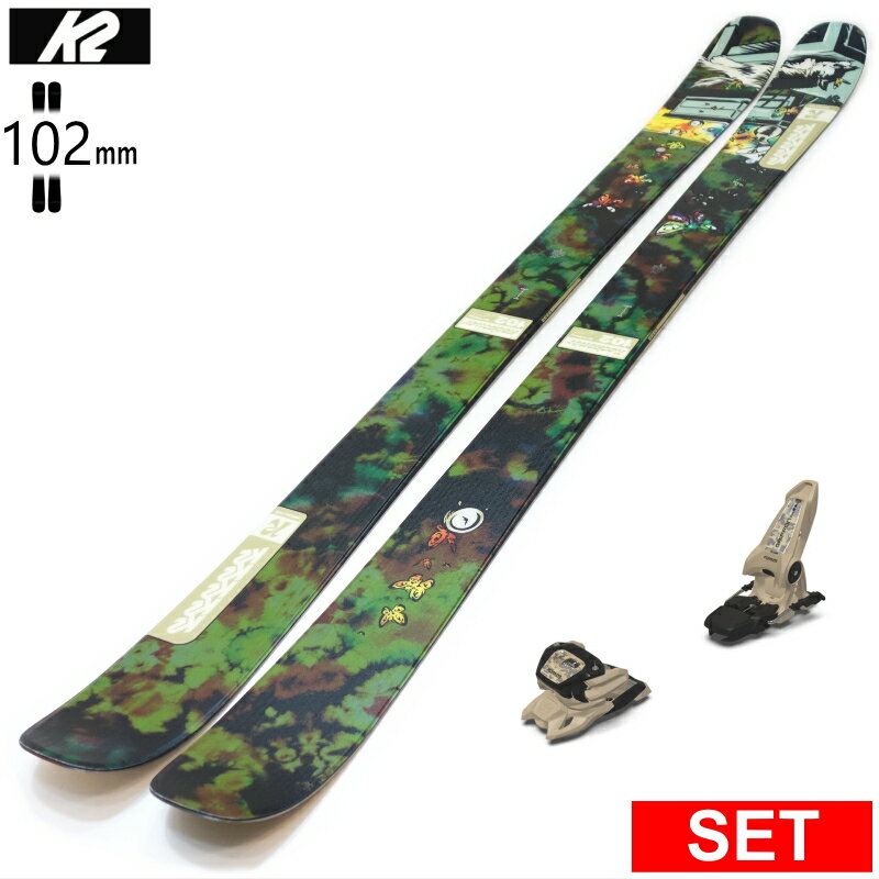 [センター幅102mm 156cm|170cm]K2 RECKONER 102 W+GRIFFON 13 ケーツー 型落ち旧モデルスキー板セット ツインチップスキー フリースキー フリースタイルスキー