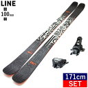 LINE BLEND ATTACK 14 GW スキー＋ビンディングセット ラインブレンド ツインチップスキー フリースキー フリースタイルスキー 日本正規品 23-24 171cm/100mm幅