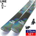 楽天Snowboard＆Ski オフワン国道16号LINE HONEY BADGER+ATTACK 14 GW ライン スキー＋ビンディングセット ハニーバジャー ツインチップスキー フリースキー フリースタイルスキー 日本正規品 23-24 [172cm/92mm幅]