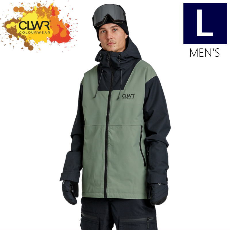 ● CLWR Block JKT カラー:GREY GREEN Lサイズ カラーウェア ブロック ジャケット JACKET メンズ スノーボード スキー 23-24 日本正規品