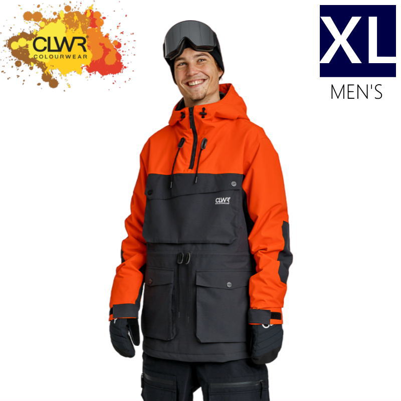 ● CLWR Essential Anorak JKT カラー:ORANGE XLサイズ カラーウェア エッセンシャル アノラック ジャケット JACKET メンズ スノーボード スキー 23-24 日本正規品