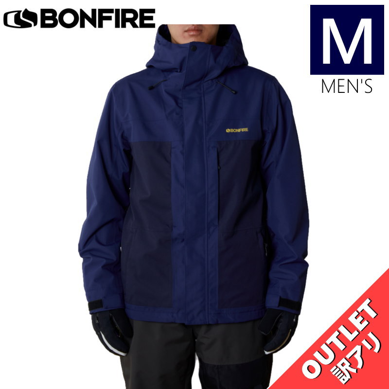 【訳アリアウトレット】23-24 BONFIRE INCENDIARY SHELL JKT カラー:BLUE Mサイズ ボンファイア ジャケット JACKET メンズ スノーボード スキー スノボウェア 型落ち 日本正規品