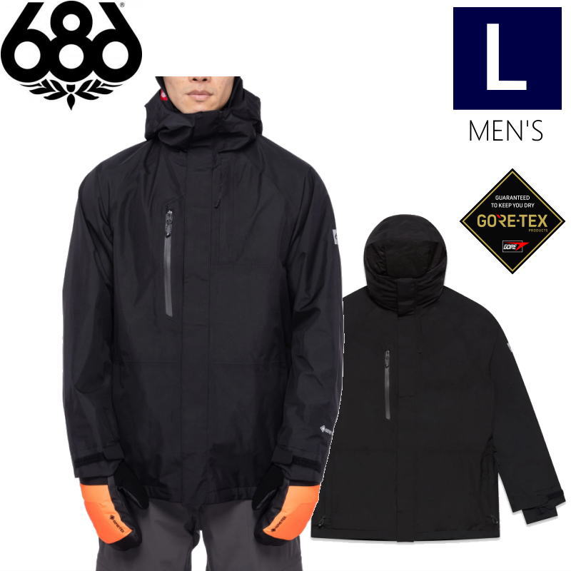 ● 686 GORE-TEX CORE SHELL JKT カラー:BLACK Lサイズ シックスエイトシックス ロクハチロク ゴアテックス コアシェル ジャケット JACKET メンズ スノーボード スキー 23-24 日本正規品