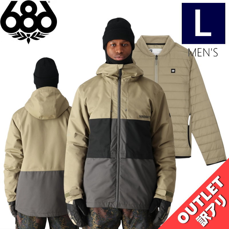 ▲ラスト1点 【アウトレット】◎ 686 SMARTY 3-IN-1 FORM JKT カラー:SAGE COLORBLOCK Lサイズ シックスエイトシックス...